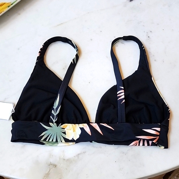 Billabong Surf Capsule Night Sesh black bikini top size medium - Picture 3 of 4